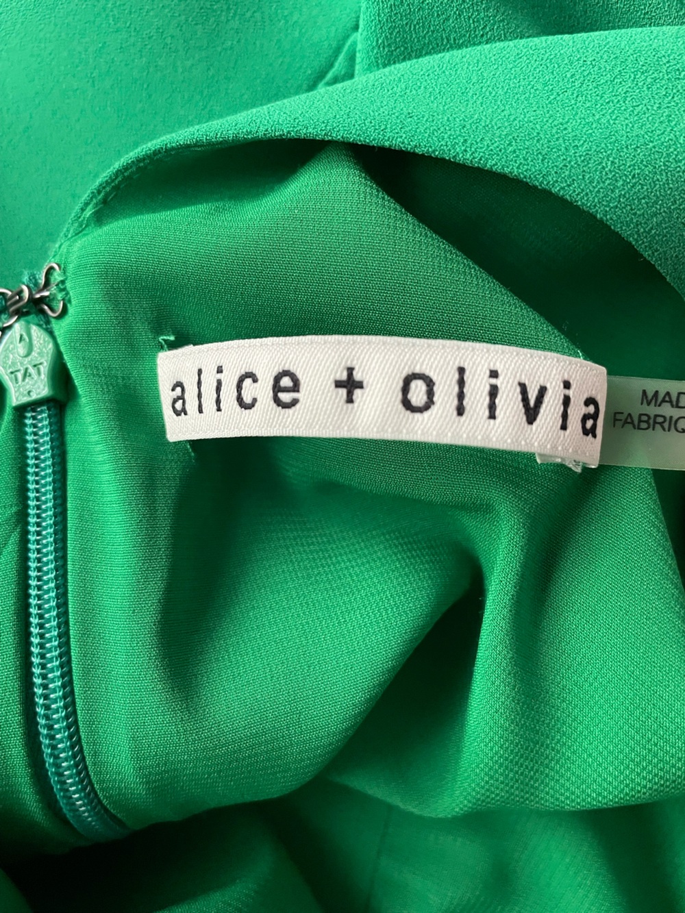 Alice + Olivia “Palmira” Green Tiered Ruffle Mini Dress, size 6 - Picture 10 of 11